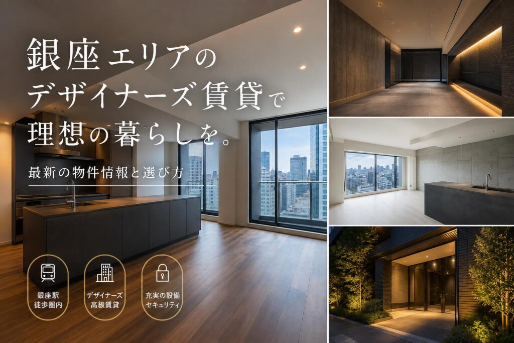 銀座エリアのデザイナーズ賃貸で理想の暮らしを。最新の物件情報と選び方