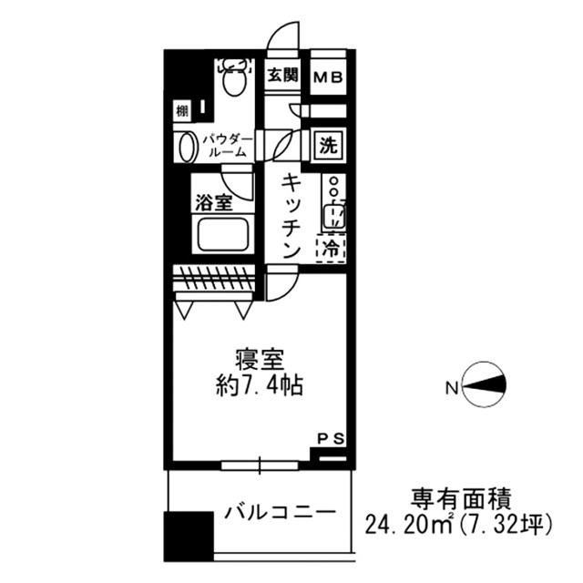 新品家具付きマンション荒木町17(KaGood東京) 703（1枚目）