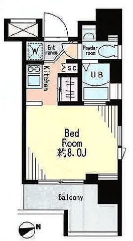新品家具付きマンション市谷薬王寺町8(KaGood東京) 903（1枚目）