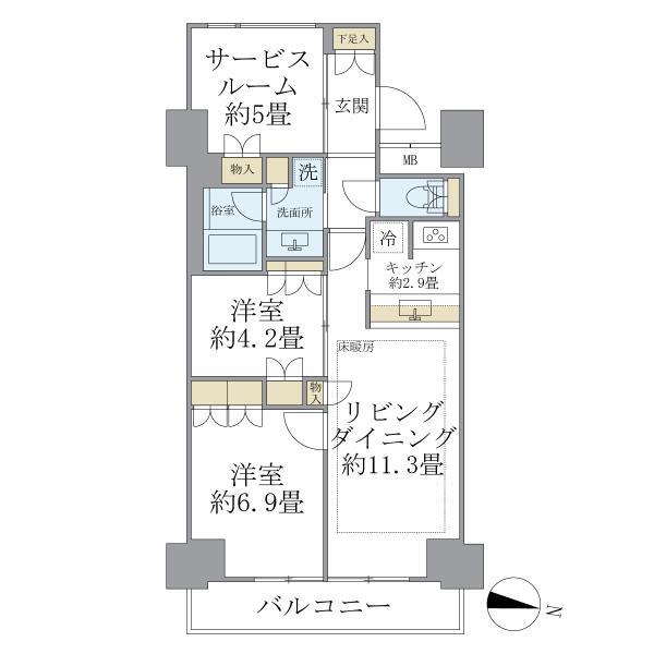 Ｂｒｉｌｌｉａ　ｉｓｔ　東雲キャナルコート 617（2枚目）