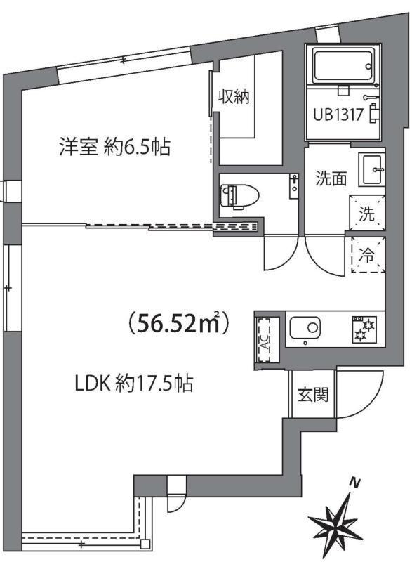 ルクール市ヶ谷払方町(旧ARK HOUSE 市ヶ谷払方町) 201A（2枚目）