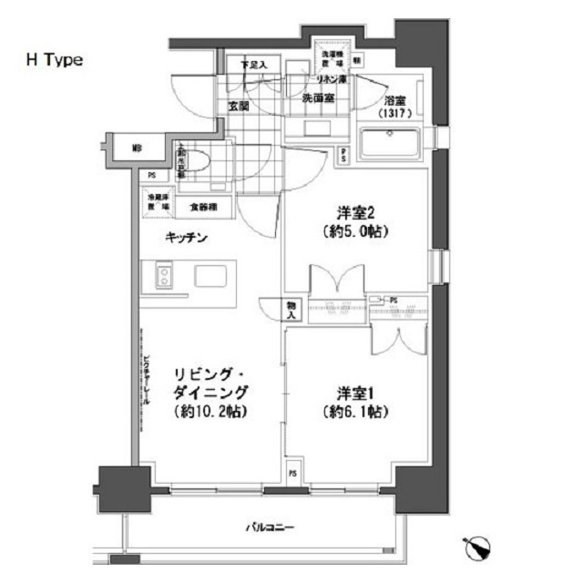 パークハビオ人形町 708（2枚目）
